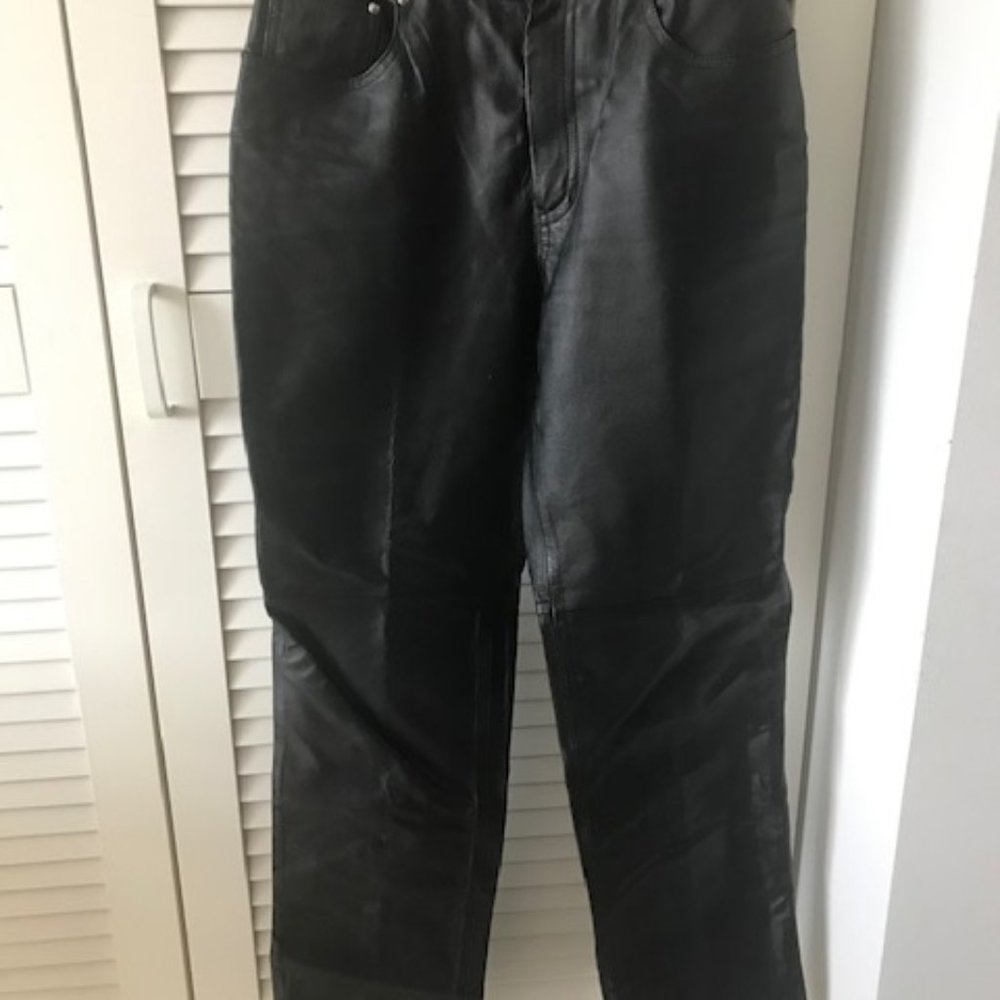 Black leather pants Newport News